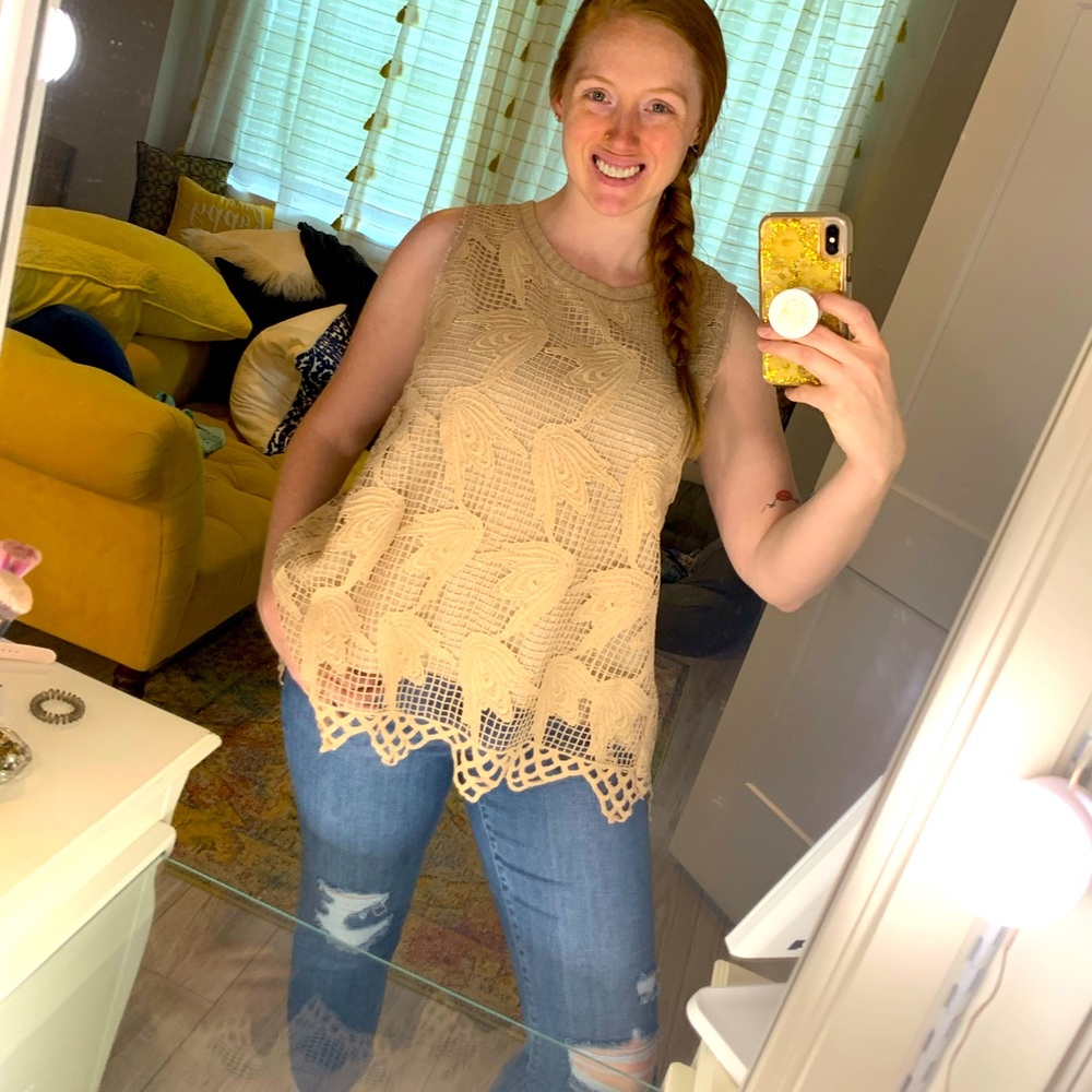 Lace Open-Back Top
